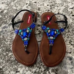Size 8.5 women’s gemstone thong sandals